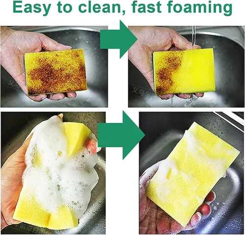 Miniatura 5 de Esponjas de limpieza de cocina, esponjas de limpieza a granel, esponjas para lavar platos que no rayan, almohadilla para fregar, esponja para platos