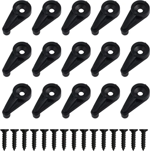 Morobor Kit de 50 clips de retención de vidrio, clips de retención de panel de vidrio de 0.157 pulgadas, clips de retención de plástico para puerta