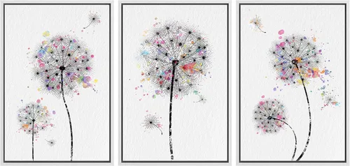 Miniatura 36 de SIGNWIN Lienzo enmarcado para pared, juego de arte dramático de cielo tormentoso, ilustraciones de paisaje nuboso Moody, arte moderno decorativo