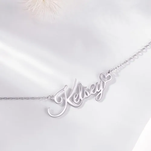 Miniatura 2 de Collar con nombre personalizado, collares de plata de ley personalizados para mujer, collares con nombre personalizados, joyería de regalo para mujer