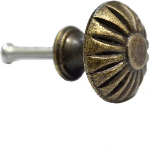 8 pomos de bronce para cajones, manijas redondas antiguas, tiradores decorativos vintage de un solo agujero para armario, aparador, caja de madera,