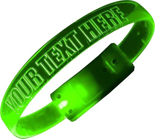Miniatura 9 de Banda mágica personalizada pulsera personalizada brilla en la oscuridad Luz intermitente para conciertos Luces de funcionamiento