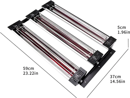 Miniatura 7 de Lámpara de curado de pintura infrarroja 3000 W 110 V lámpara de calor infrarrojo de onda corta para reparación de carrocería de automóvil, sistemas