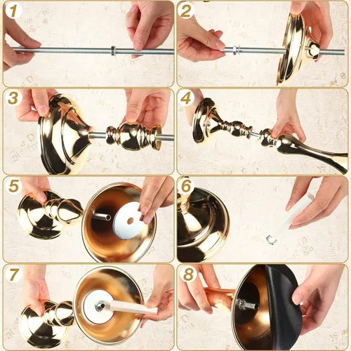 Miniatura 7 de Sadnyy 16 piezas de metal para arreglos florales, soporte de metal para centro de mesa de boda, decoración de mesa alta, florero para bodas, Dorado