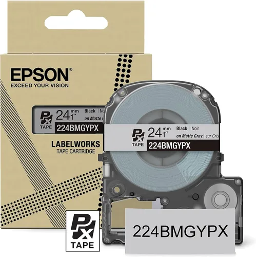 Miniatura 12 de Epson LABELWORKS 224BMBEPX Cartucho de Cinta de PET (Poliéster) Genuino - Negro sobre Beige Mate Cinta de Etiquetadora para Manualidades