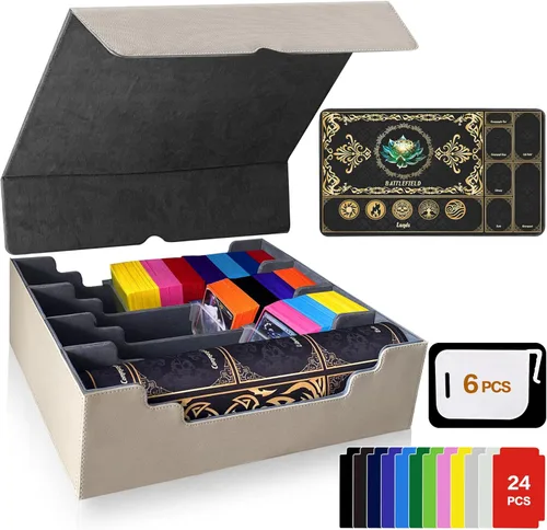 Miniatura 11 de PROMAXIBINDER MTG Commander - Caja de baraja con 2 divisores, se adapta a más de 100 tarjetas de una sola funda, caja de cubierta mágica de imán