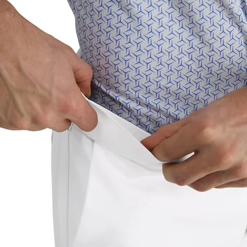 Miniatura 4 de Haggar - Pantalón con parte delantera plana de cintura ampliable de ajuste clásico caqui sin plancha de alta calidad para hombre, tallas regular