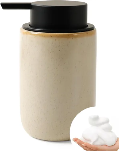 Miniatura 9 de BosilunLife Dispensador de jabón de espuma – Dispensador de espuma de cerámica para lavado de manos para baño, dispensador de jabón pequeño moderno