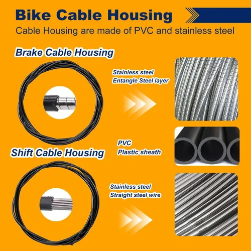 Miniatura 4 de weideer Cable de freno de bicicleta Cable de cambio Kit de carcasa de cable de bicicleta Kit de cable de freno de bicicleta Línea de transmisión