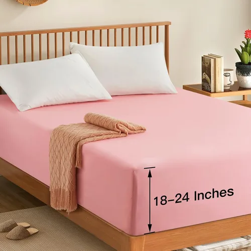 Miniatura 15 de Manyshofu Sábana Bajera de Bolsillo Extra Profundo Queen – Solo Sábana Bajera de Bolsillo Profundo de 1800 Hilos Hotel, Compatible con Colchones