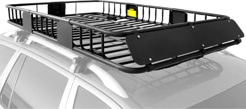 XCAR Cesta de techo para portaequipajes en la azotea con extensión, color negro, portaequipajes en la parte superior del coche, 64 x 39 pulgadas,