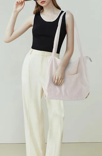 Miniatura 2 de TCHH-DayUp Bolsas de pana para mujer con cremallera y bolsillo frontal
