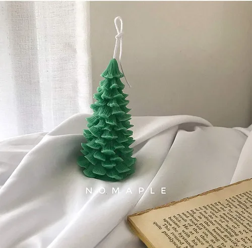 Miniatura 3 de Molde de vela de silicona para árbol de Navidad 3D para hacer velas, moldes de jabón de silicona de pino de Navidad, decoración de tartas