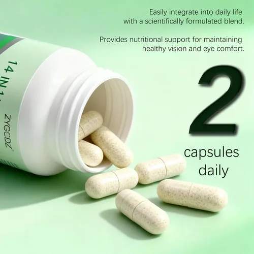 Miniatura 9 de Suplemento avanzado de vitaminas para los ojos 14 en 1 con luteína, zeaxantina, extracto de arándano y zinc para adultos, apoya la visión, la mácula