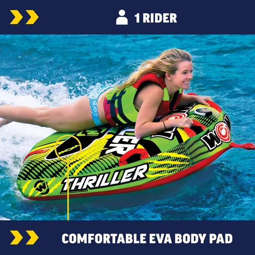 Miniatura 2 de Wow Sports Thriller - Tubo de cubierta remolcable para adultos que navegan en barco, inflable para deportes acuáticos