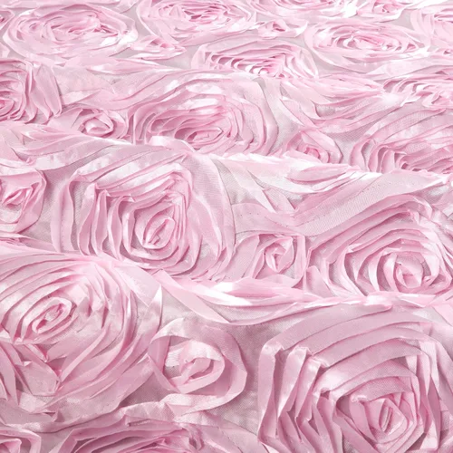 Miniatura 2 de Ben Textiles Inc. Roseta de boda rosa satinado
