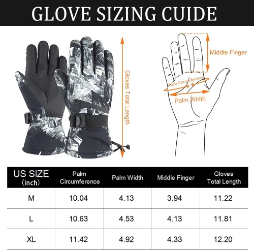 Miniatura 6 de Guantes de esquí para hombres y mujeres, impermeables, resistentes al viento, deportes al aire libre, nieve y esquí