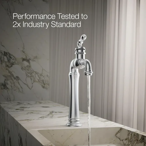 Miniatura 12 de Kohler 72763-9M-CP Artifacts Gentleman's - Grifo para lavabo de baño con una sola manija, 1.2 gpm, cromo pulido