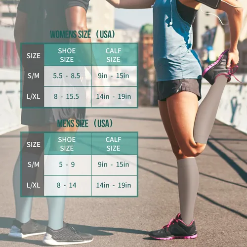 Miniatura 137 de Paquete de 3 pares de calcetines de compresión médica para mejorar la circulación de mujeres y hombres, para correr, hacer deporte y amamantar