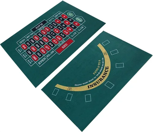 Diseño de fieltro de casino de mesa, mesa de dados y fieltro de casino de blackjack, cómoda alfombrilla de póquer de doble cara | Tapete de mesa