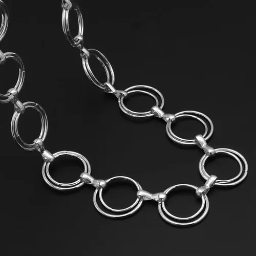Miniatura 6 de HIQUACC Cadena de cintura de metal para mujer, joyería de cuerpo grueso, cinturón de eslabones para el vientre