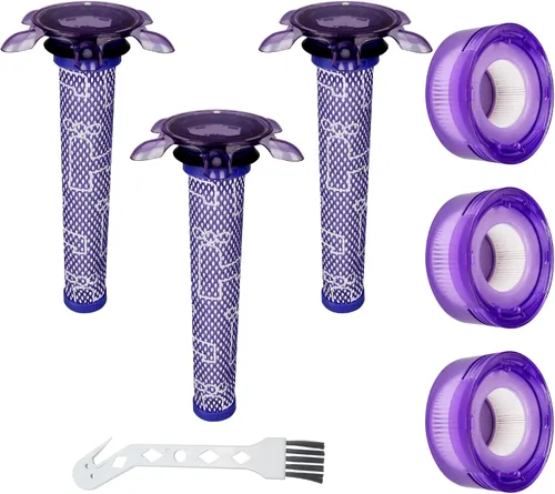 Miniatura 7 de Paquete de 8 filtros de vacío de repuesto para Dyson V7, V8 Animal y V8 Absolute Vacuum, 4 postes, 4 prefiltros, reemplaza la pieza # 965661-01