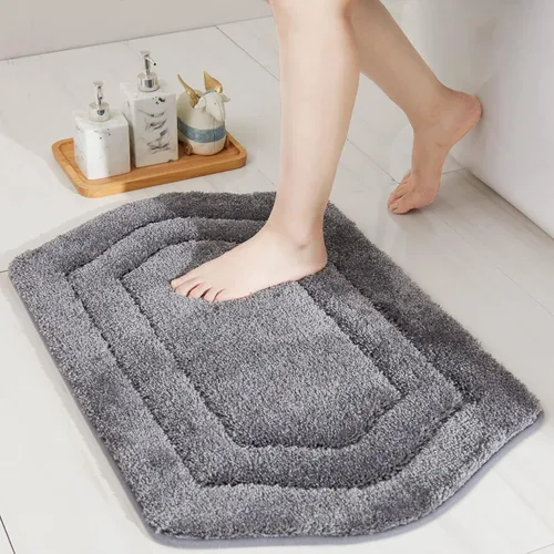 Miniatura 48 de COSY HOMEER Alfombras de Baño Extra Gruesas para Baño - Juegos de Alfombras Antideslizantes de Lino de Baño Suave Felpa 100% Poliéster Fuerte Sala