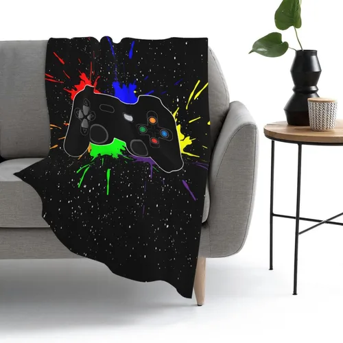 Miniatura 5 de Manta para Jugar Video Juegos, Gamer Cool, Manta Suave para Cama, Ropa de Cama Cálida, Acogedora, de Felpa, Manta de Franela y Forro Polar, Regalos