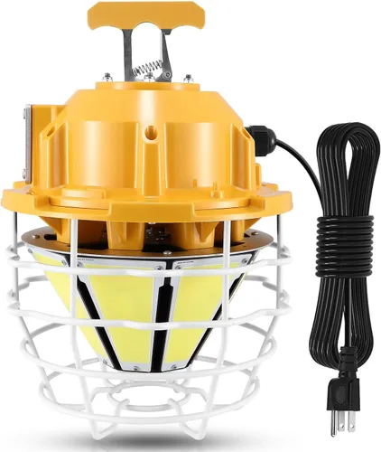 Luz de trabajo temporal LED 250W 37500LM 5000K Luz diurna blanca alta Bahía LED luz de construcción con gancho portátil enlazable duradero LED