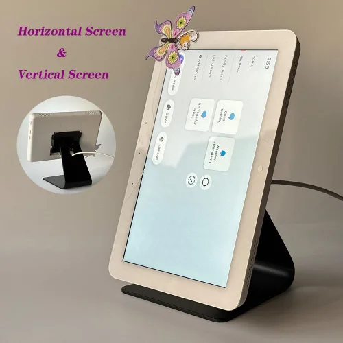 Miniatura 4 de ATOPHK Soporte giratorio y inclinable de aluminio para Echo Hub, rotación ajustable de 360°, escritorio duradero con base antideslizante, pantalla