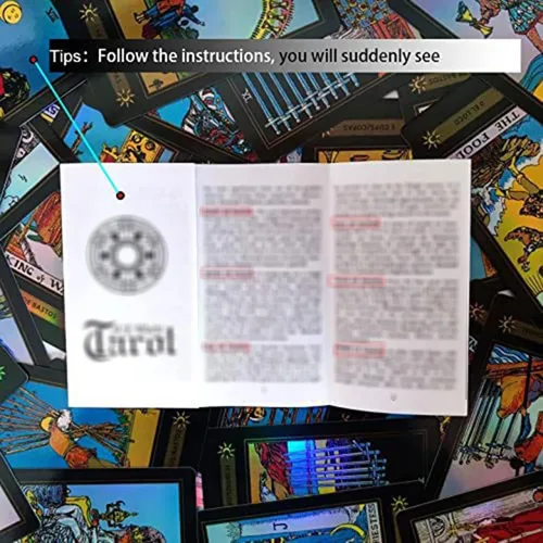 Miniatura 2 de VOVCIG Cartas de Tarot bilingües - Inglés y Español, Incluye Libro Guía y Mantel Especial Baraja de Tarot