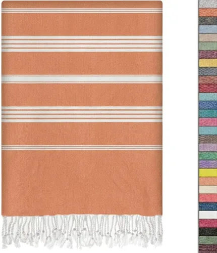 Miniatura 12 de EPHESUS TOWELS Toalla de playa turca de gran tamaño de 38 x 70 pulgadas, diseño sultán, toalla turca para playa, baño, piscina, gimnasio, yoga