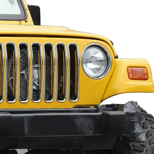 Miniatura 3 de Insertos de parrilla delantera para Jeep Wrangler TJ 1997-2006 (cromado)