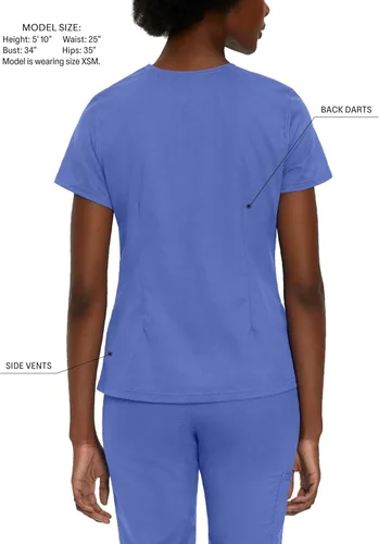 Miniatura 3 de Landau Proflex 4160 - Camiseta médica elástica con 3 bolsillos para mujer