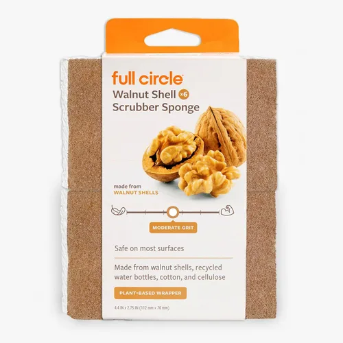 Miniatura 11 de Full Circle Esponja de limpieza resistente, hoja de agave robusta y celulosa sin plástico, esponja de platos de doble cara para hierro fundido