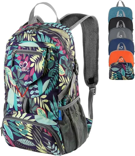 Miniatura 18 de WATERFLY Mochila pequeña ligera y plegable: mochila de 20 l ultra ligera, plegable, de senderismo, de viaje, de camping, de día, para hombre y mujer