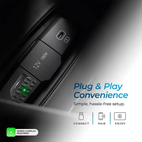 Miniatura 6 de AutoSky Adaptador inalámbrico CarPlay 2025 Pro Edition - Adaptador inalámbrico CarPlay más rápido y compacto de fábrica con cable CarPlay Cars