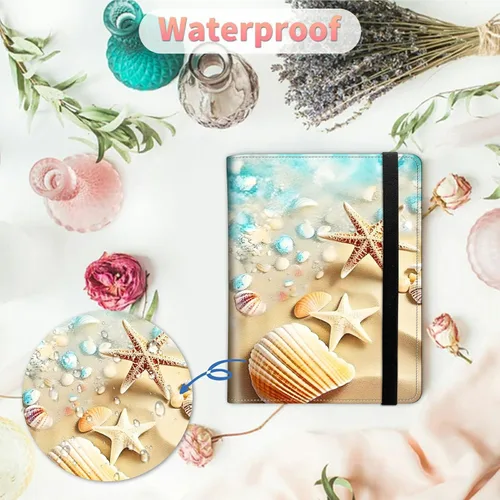 Miniatura 4 de Álbum de fotos de playa de 4 x 6 pulgadas, 120 bolsillos con banda elástica fuerte, mini carpeta protectora de hojas de álbumes pequeños para fotos