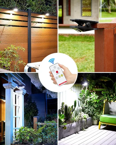 Miniatura 4 de Luces solares con sensor de movimiento para exteriores, luces solares con clip para exteriores, impermeables, luces de seguridad alimentadas por