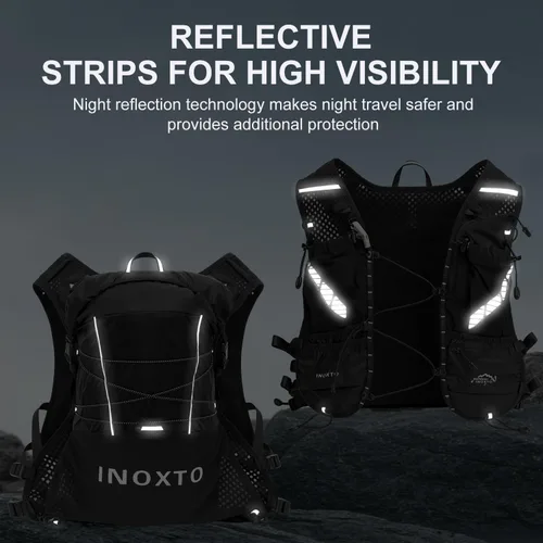 Miniatura 6 de IX INOXTO Running Vest Hydration Backpack, Lightweight Running Backpack Hydration Pack with 1.6L Water Bladder Daypack for Trail Running Hiking
