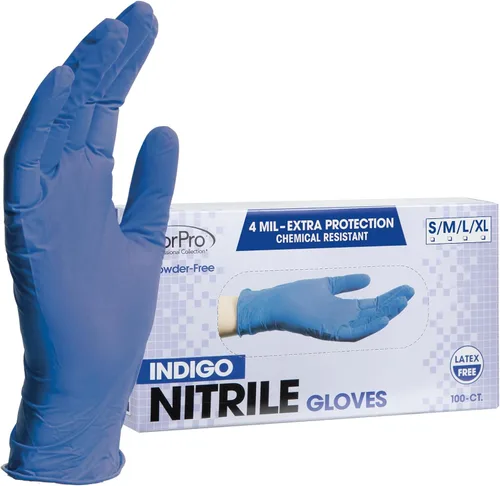 Miniatura 18 de ForPro Disposable Nitrile Gloves, Chemical Resistant, Powder-Free, Latex-Free, Non-Sterile, Food Safe, 4 Mil Negro