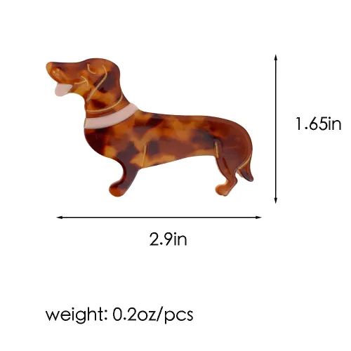 Miniatura 2 de 1 horquilla de perro para mascotas para mujeres, pinza para el pelo de animal (perro salchicha)