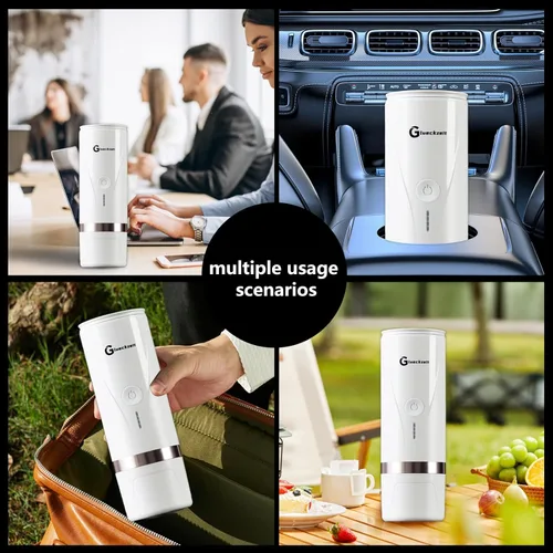 Miniatura 4 de Cafetera eléctrica portátil de café expreso, autocalentadora para viajes en automóvil, para acampar con tipo C, adecuada para café molido y cápsulas