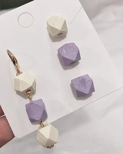 Miniatura 6 de Penta Angel 100 cuentas de madera geométricas facetadas sin pintar de 0.630 in/0.63 pulgadas, cuentas espaciadoras de madera sin terminar