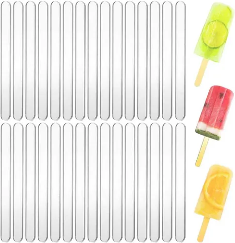 Miniatura 9 de 35 palitos de paletas acrílicas, palitos reutilizables con 5 colores, palitos de paletas con purpurina para bricolaje, desierto de dulces, desierto