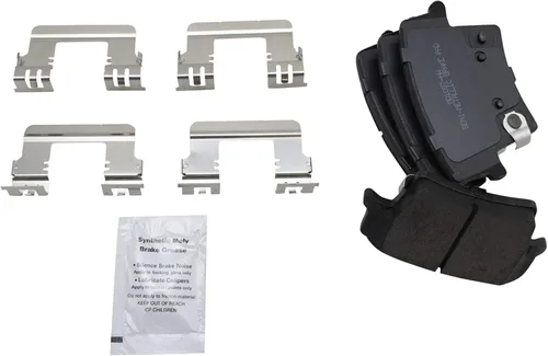 Miniatura 5 de TRQ Kit de pastillas de freno delanteras y traseras y rotores Kit químico de freno Pastillas de freno Rotor de freno semimetálico compatible