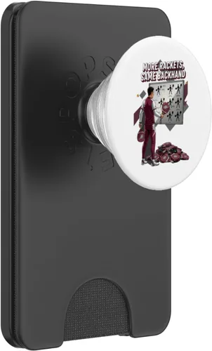 Miniatura 8 de More Rackets Same Backhand Funny Padel Player Illustration PopSockets Adhesive PopGrip