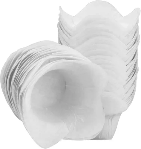 Kichvoe 100 piezas de papel antiaceite para tartas pequeñas, envoltura de muffins, mini tazas de papel para hornear, magdalenas, taza para hornear,