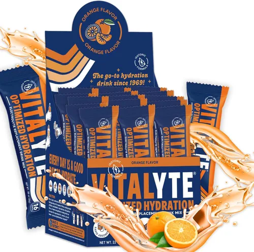 Miniatura 10 de Vitalyte Mezcla de bebida en polvo de electrolitos, mezcla de hidratación de electrolitos isotónicos, paquete de caja a granel