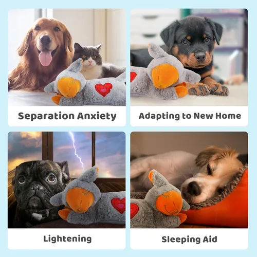 Miniatura 3 de ALL FOR PAWS Juguete de latido del corazón para cachorros para perros, juguetes de alivio de la ansiedad y ayuda para calmar perros, juguete